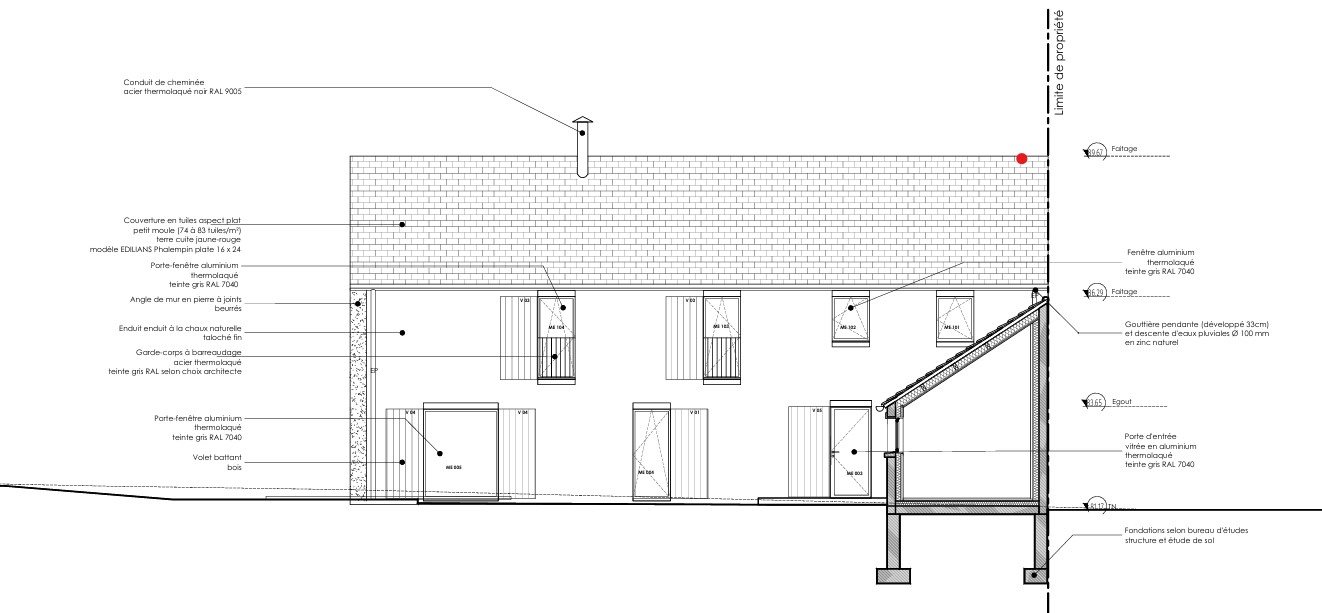 Façade côté jardin