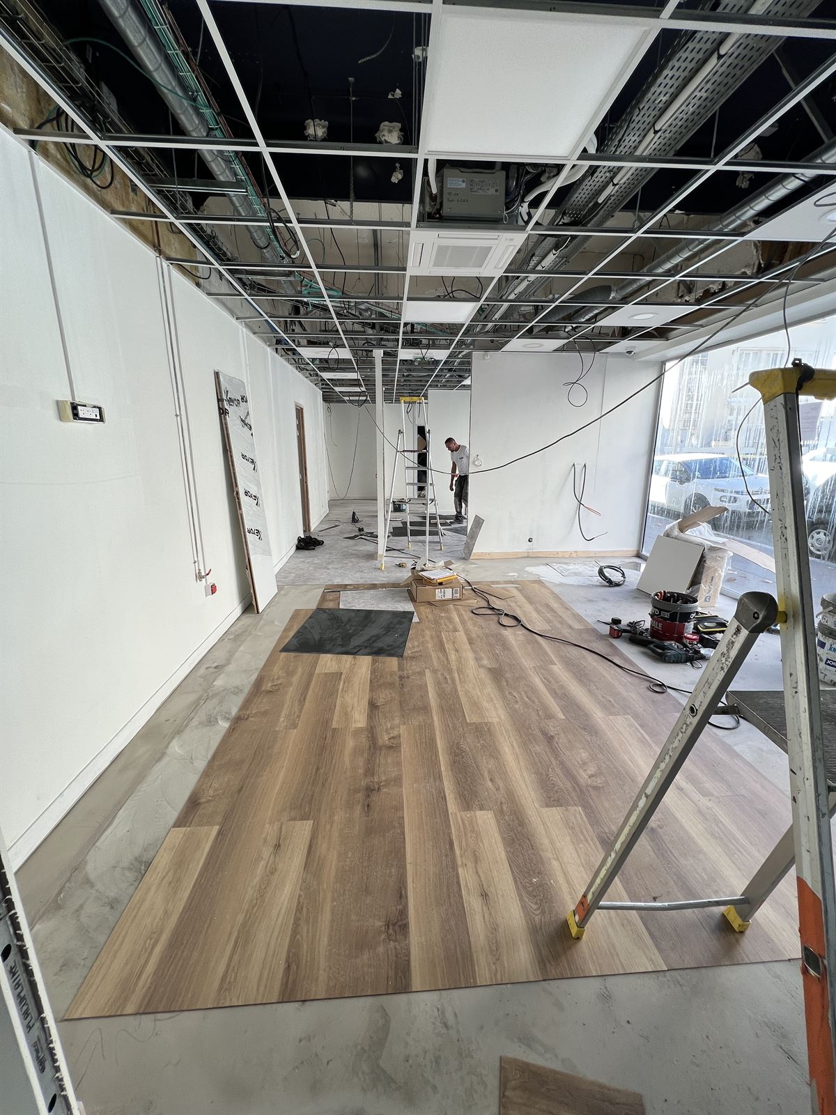 Chantier, aménagement de bureaux à Caen