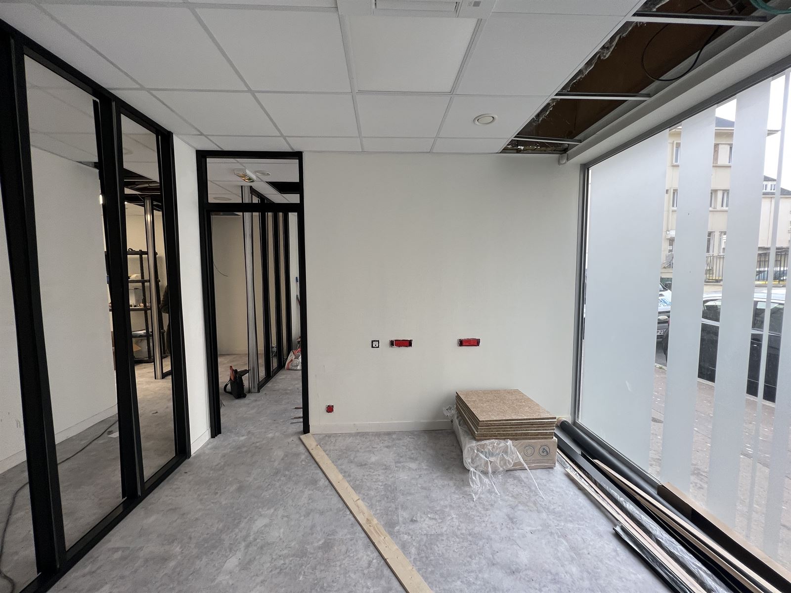 Chantier, aménagement de bureaux à Caen
