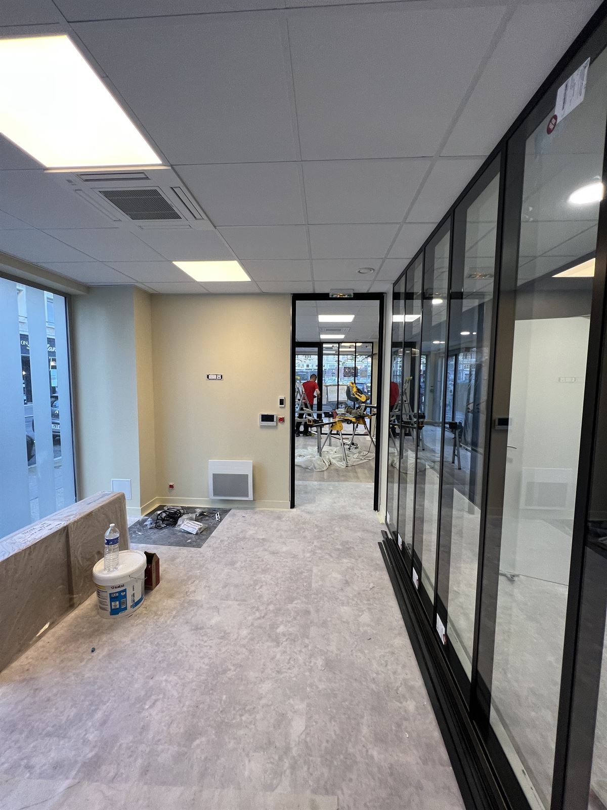 Chantier, aménagement de bureaux à Caen