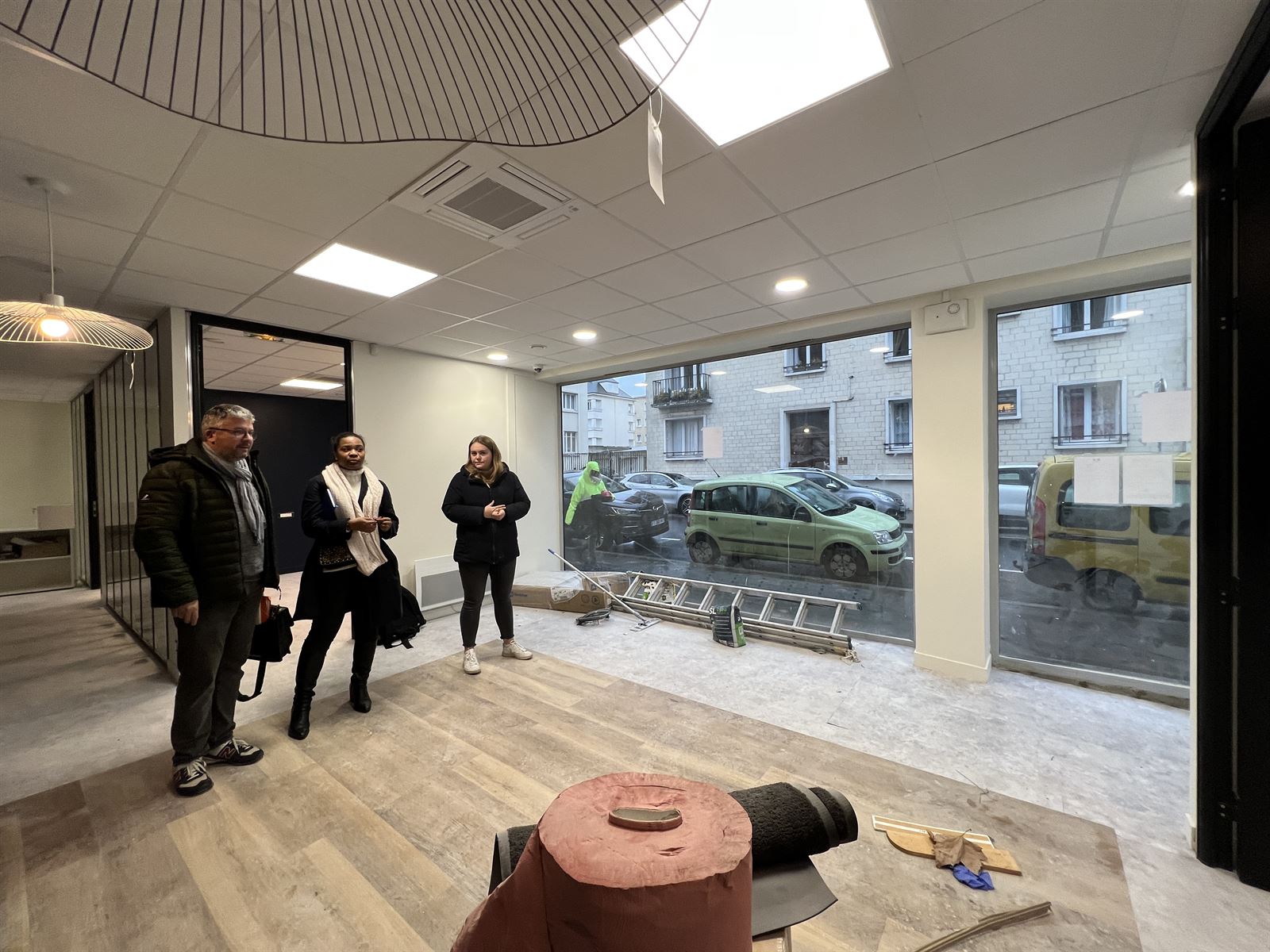Bureaux rénovés à Caen, verrière