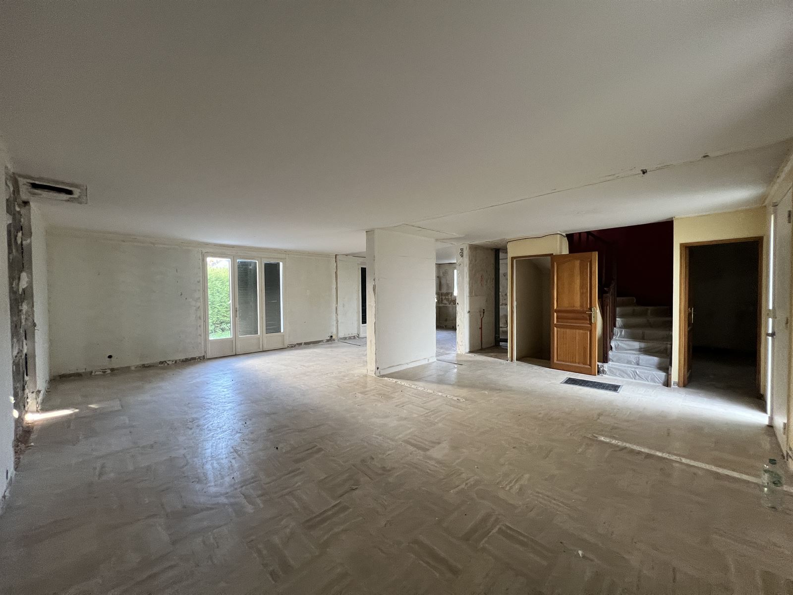 Pièce de vie pendant les travaux
