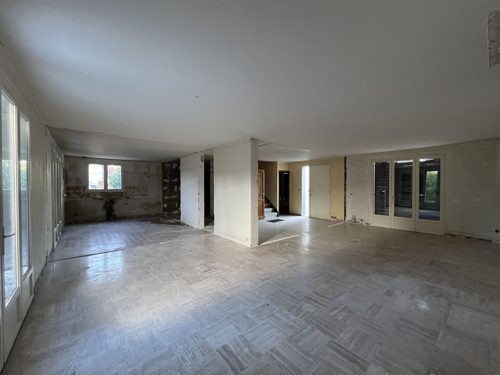 Pièce de vie pendant les travaux