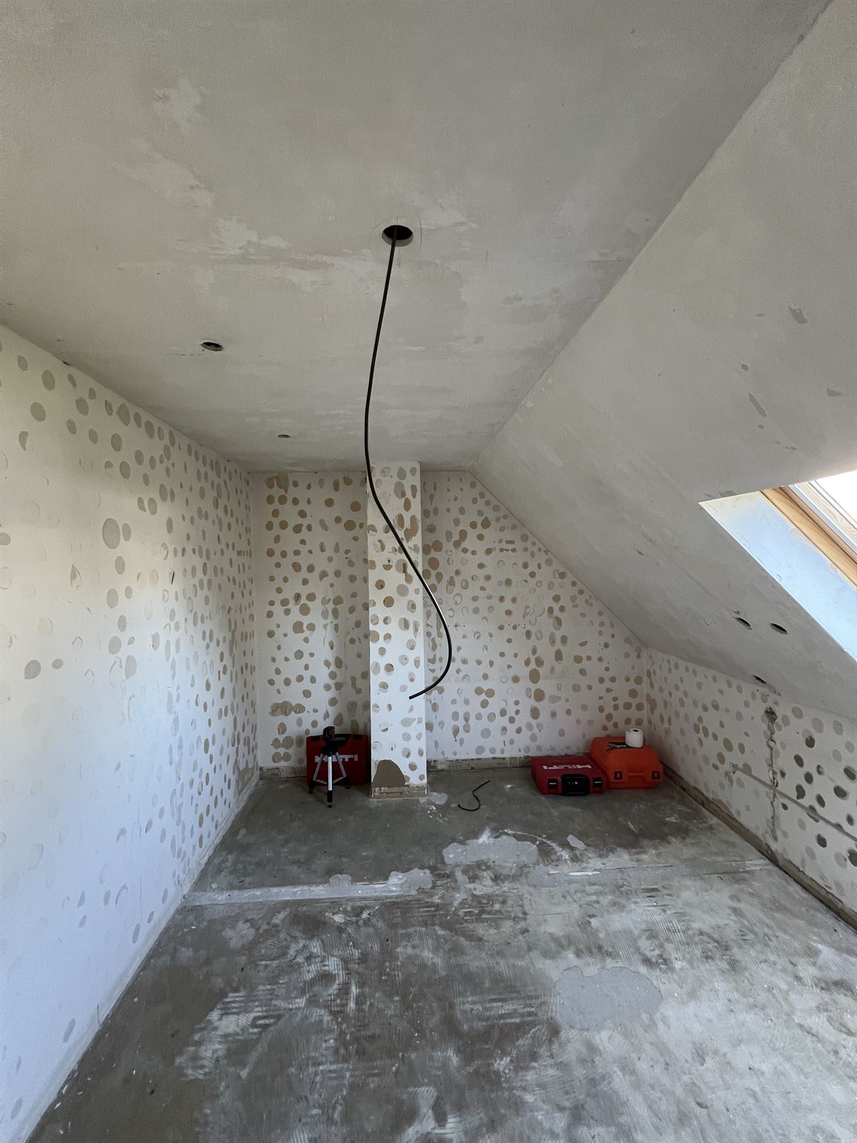 Combles en cours d'aménagement