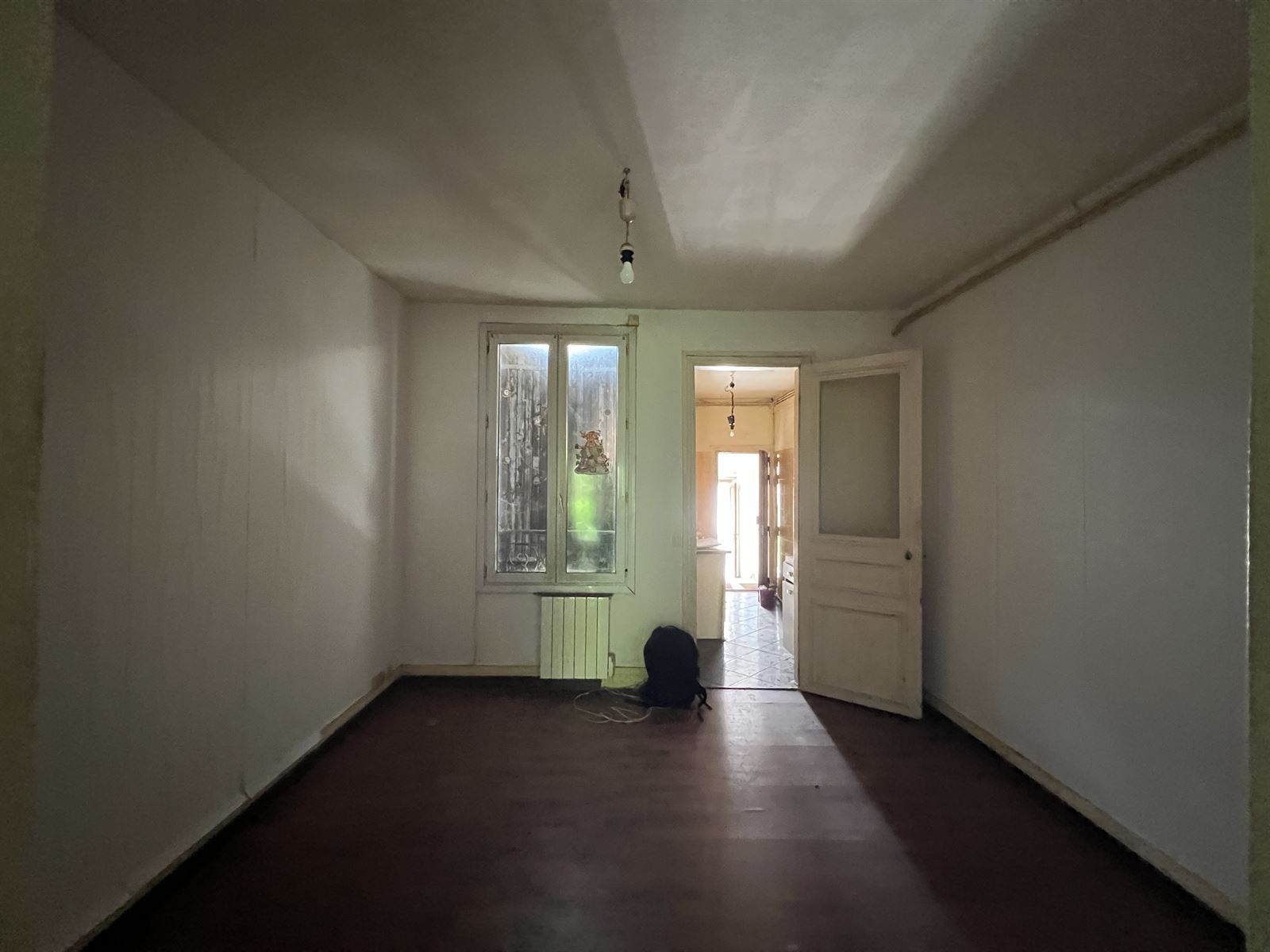 Pièces en enfilade, état existant