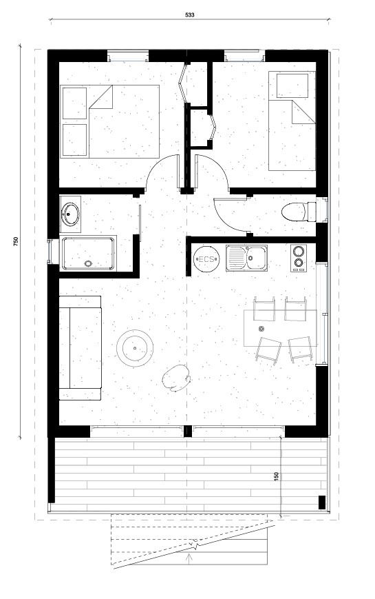 Plan de la tiny house