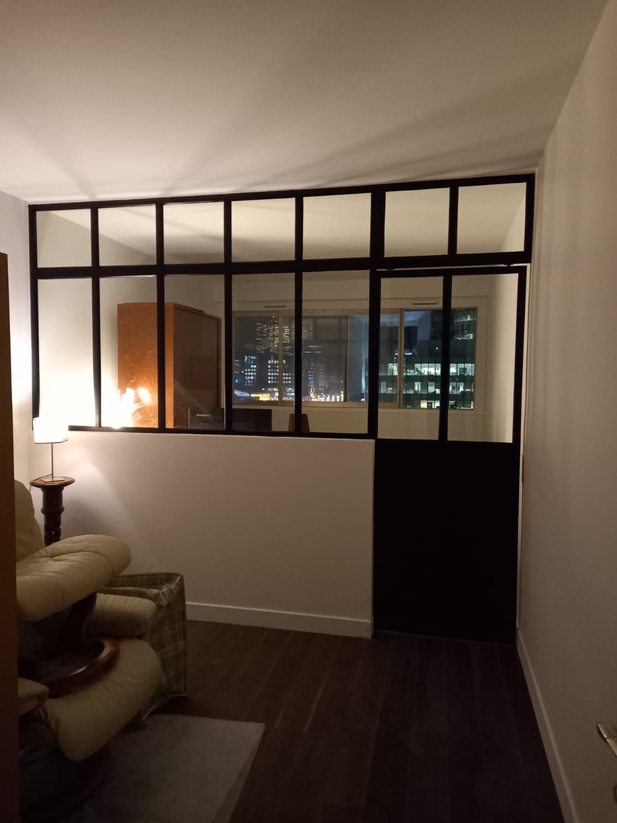 Appartement rénové à Nanterre, cuisine et verrière