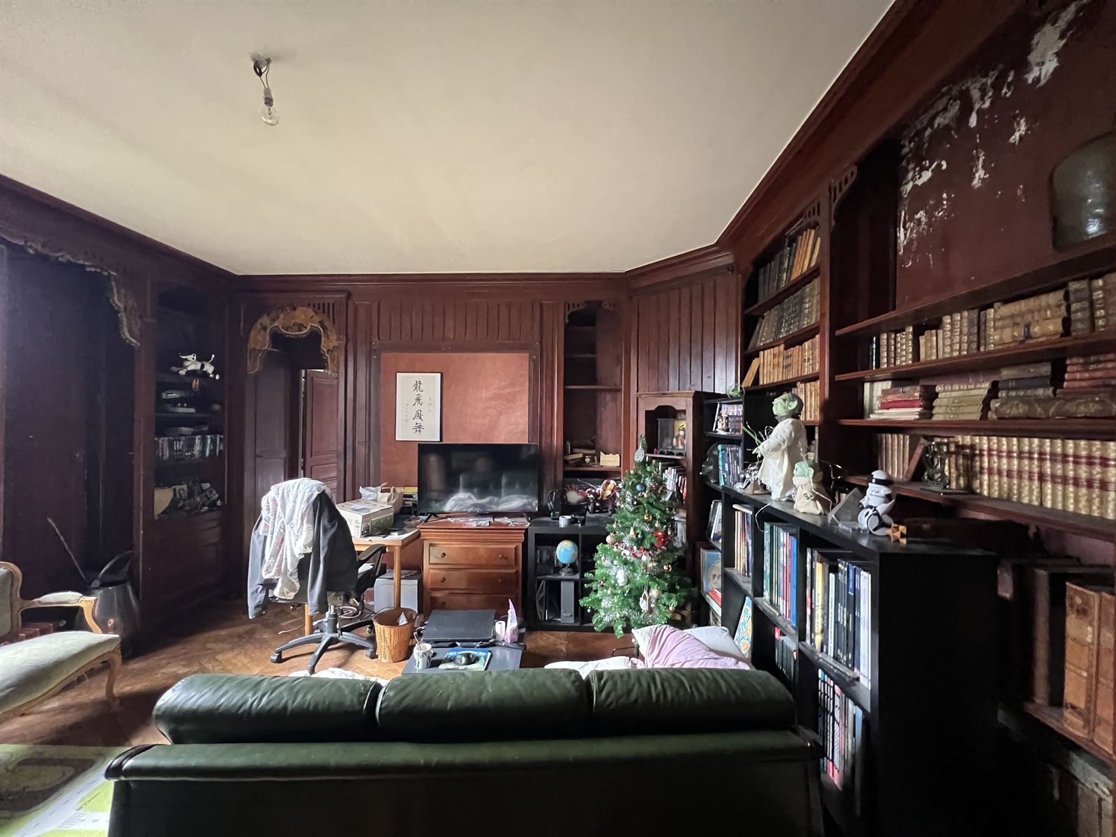 Bibliothèque et boiseries