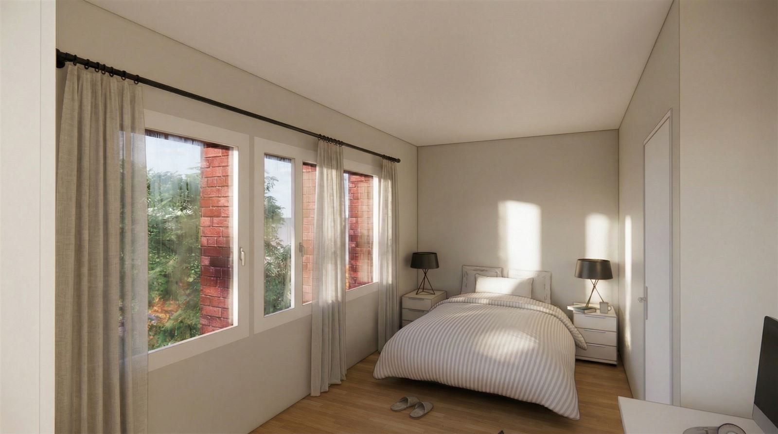 Maison 1, chambre au 2e étage, image de synthèse