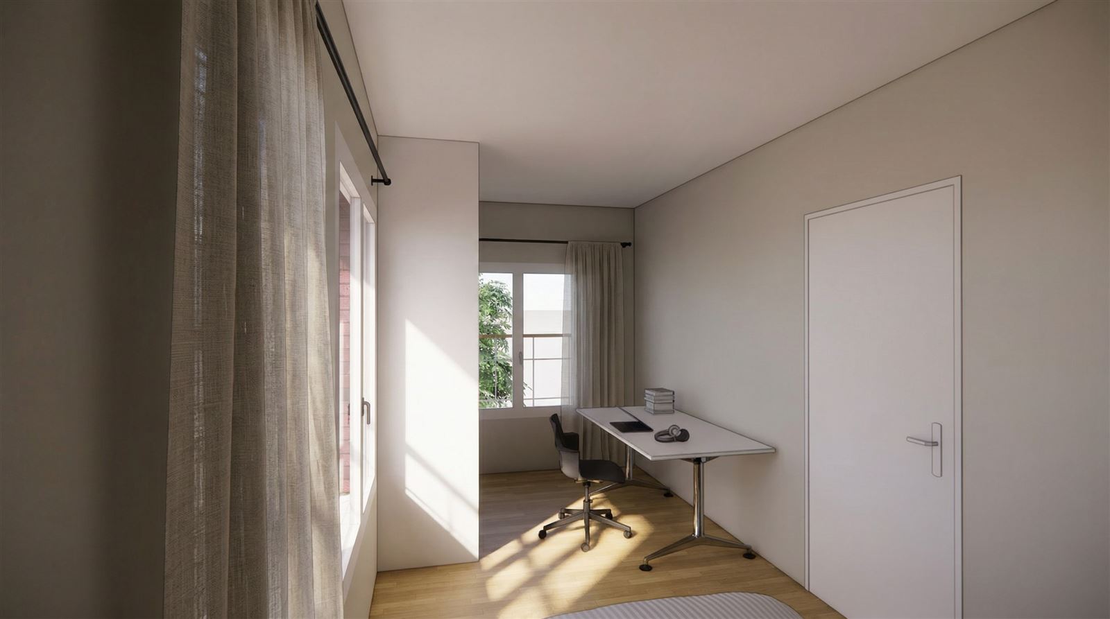 Maison 1, chambre au 2e étage, image de synthèse