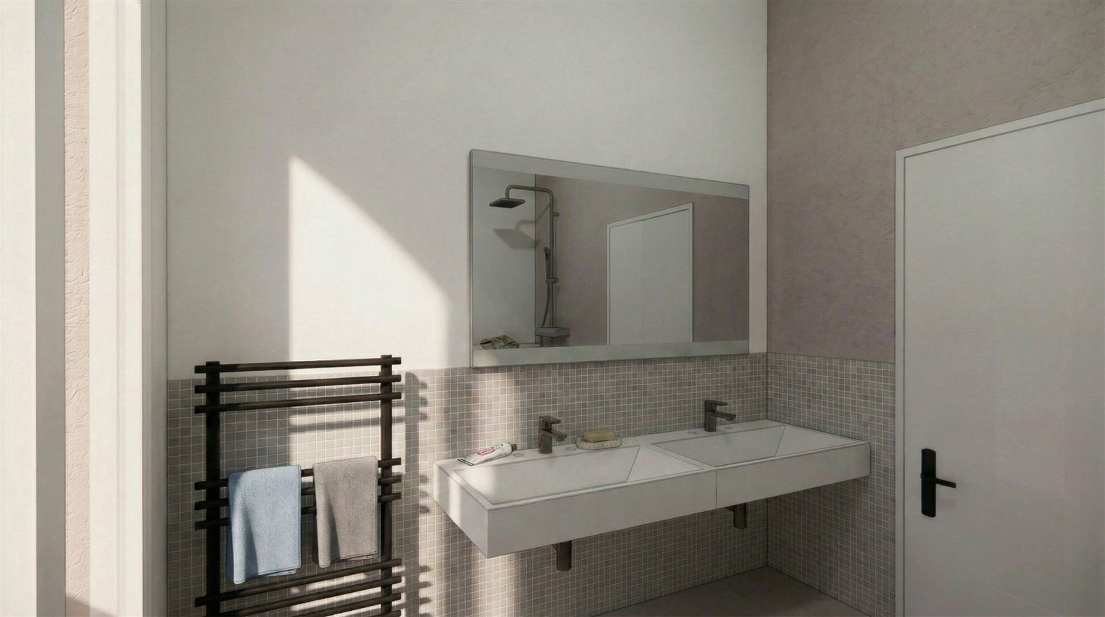 Maison 2, salle de douche, image de synthèse