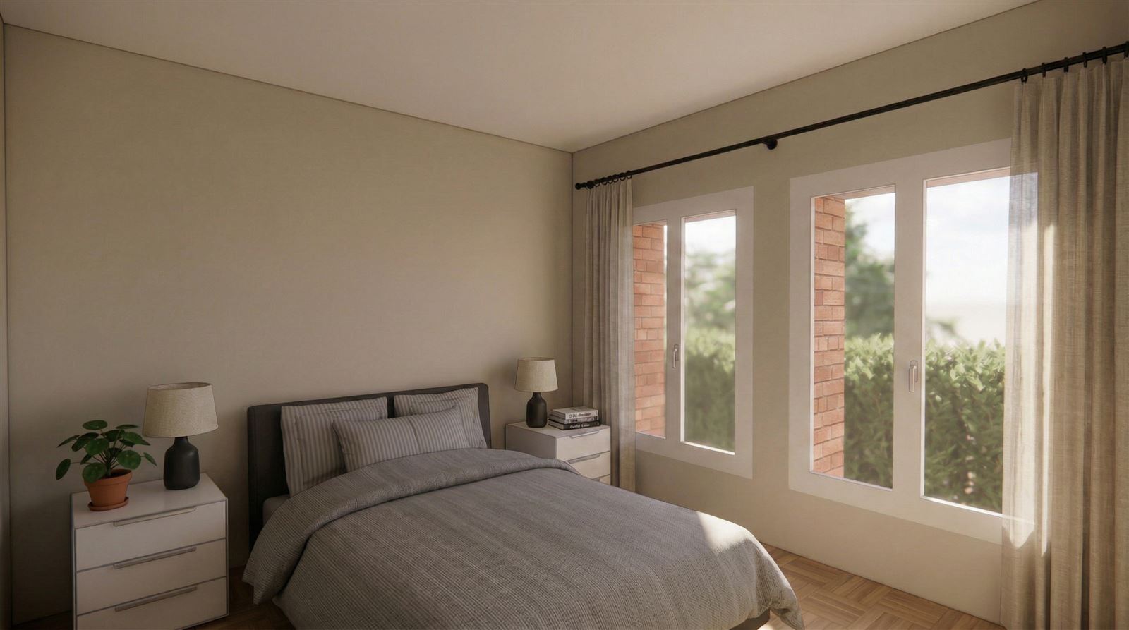 Maison 3, chambre au 2e étage, image de synthèse